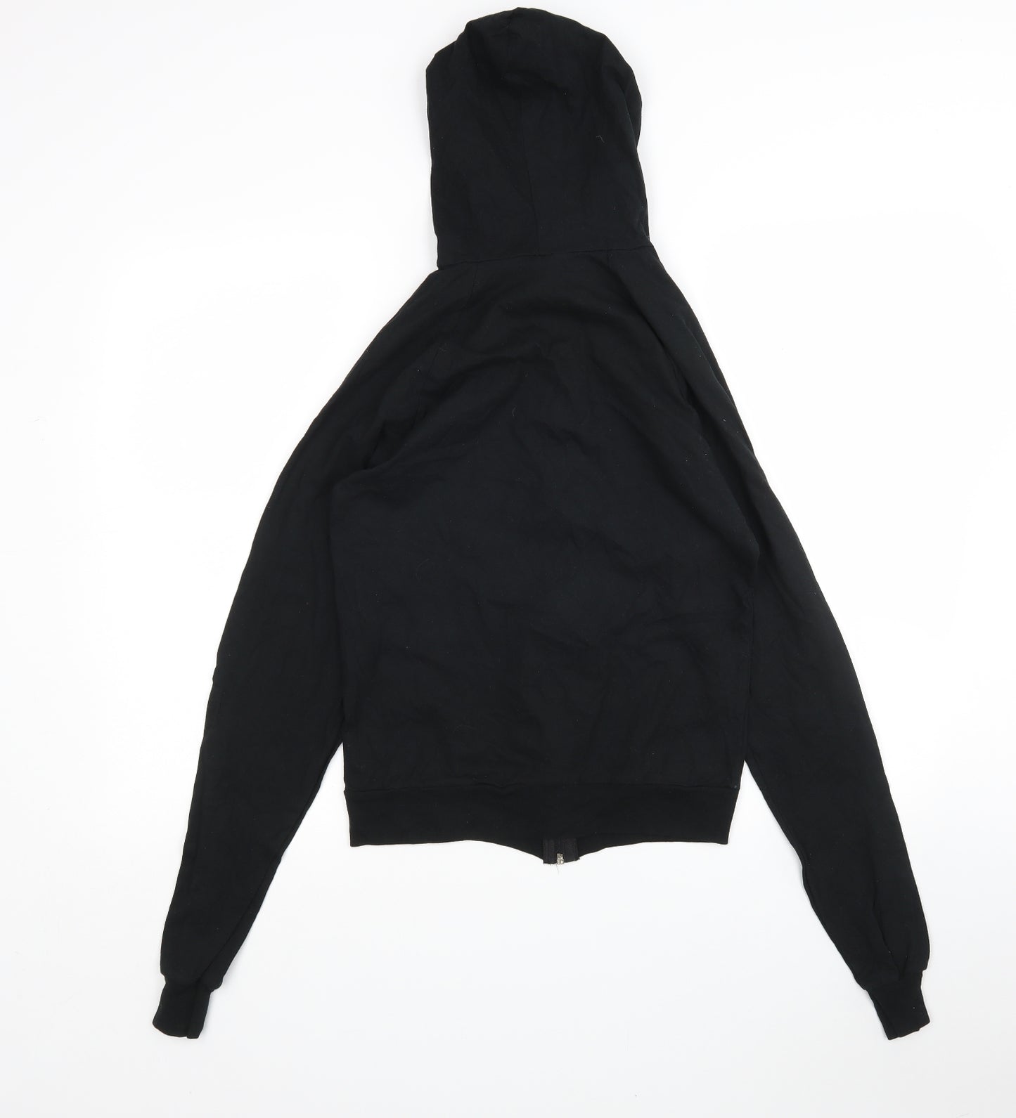 American Apparel Mens Black  Cotton Full Zip Hoodie Size S