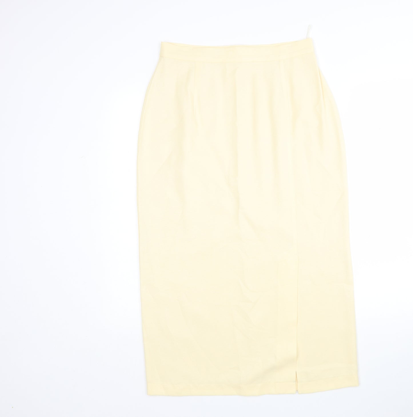 Sensations Womens Yellow  Viscose Straight & Pencil Skirt Size 14