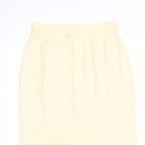 Sensations Womens Yellow  Viscose Straight & Pencil Skirt Size 14