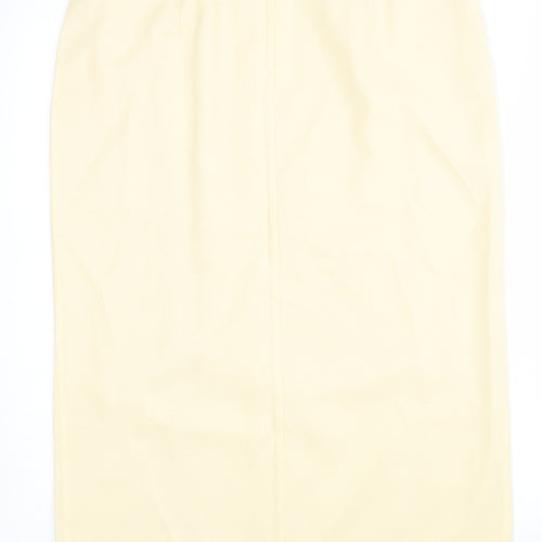 Sensations Womens Yellow  Viscose Straight & Pencil Skirt Size 14