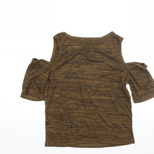 New Look Womens Brown Round Neck  Polyester Pullover Jumper Size 10