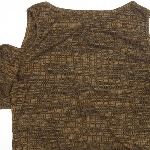 New Look Womens Brown Round Neck  Polyester Pullover Jumper Size 10