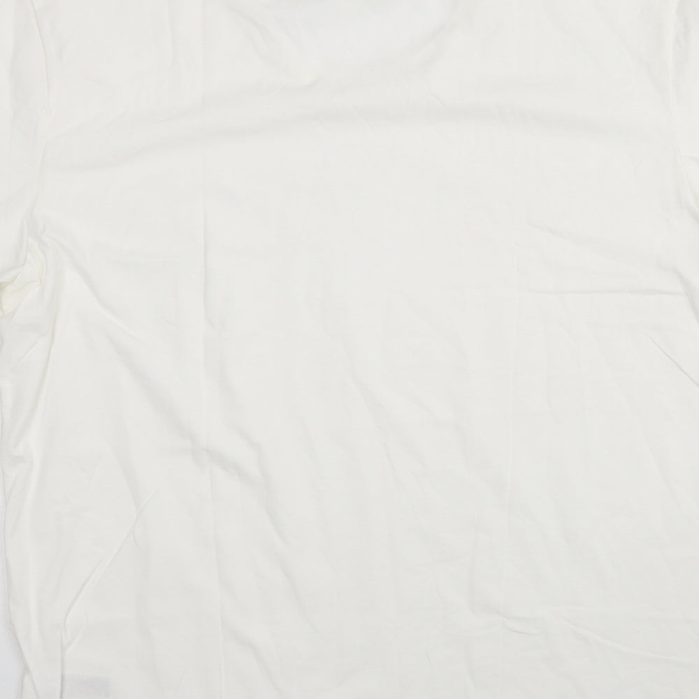 Neo Mens White  Cotton  T-Shirt Size XL Round Neck