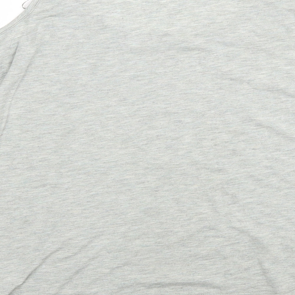 Internacionale Womens Grey  Polyester Basic T-Shirt Size 12 Round Neck