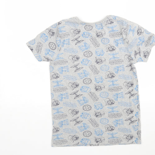 Preworn Boys Grey  Cotton  Pyjama Top Size 11-12 Years