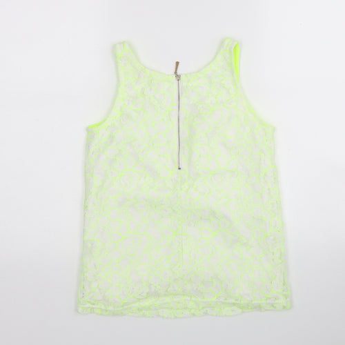 Julie Womens Multicoloured Floral Polyester Basic Tank Size S Round Neck