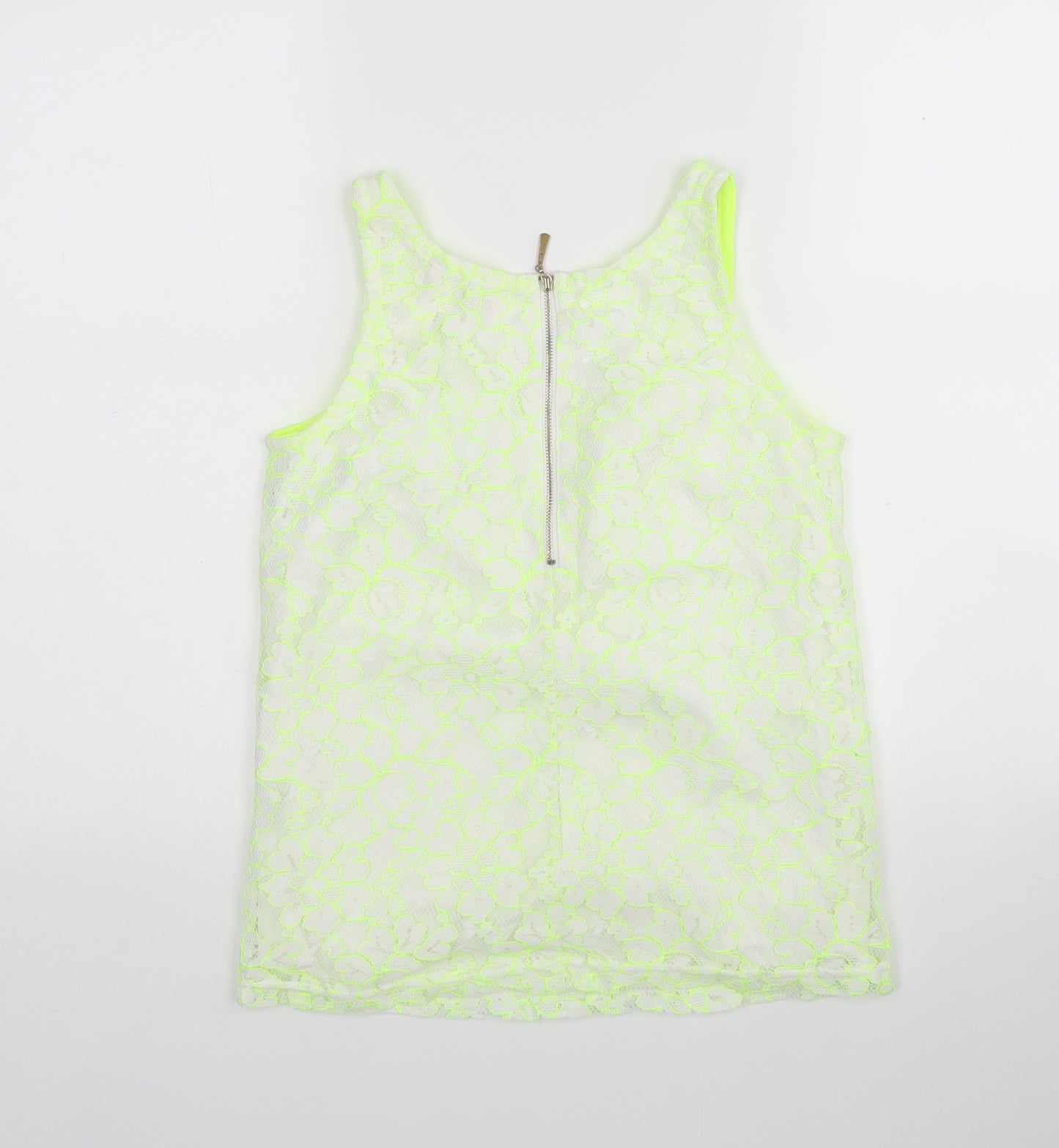 Julie Womens Multicoloured Floral Polyester Basic Tank Size S Round Neck