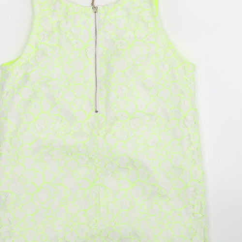 Julie Womens Multicoloured Floral Polyester Basic Tank Size S Round Neck