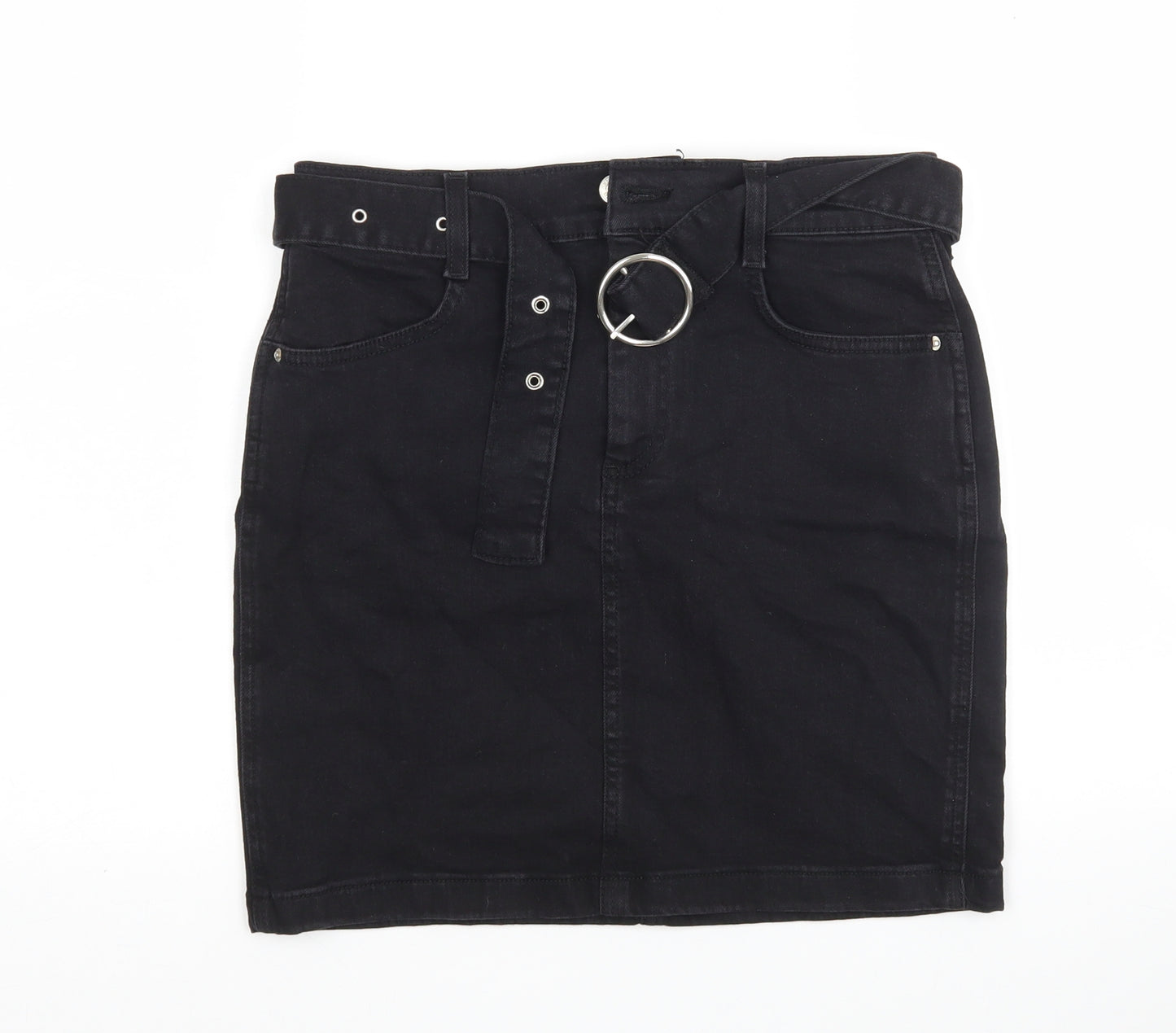 Denim Co Womens Black  Cotton Mini Skirt Size 12