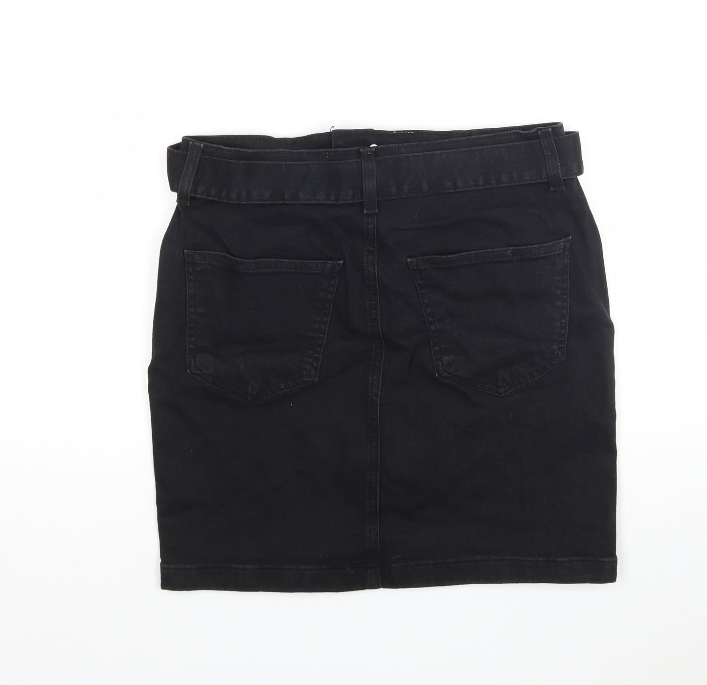 Denim Co Womens Black  Cotton Mini Skirt Size 12