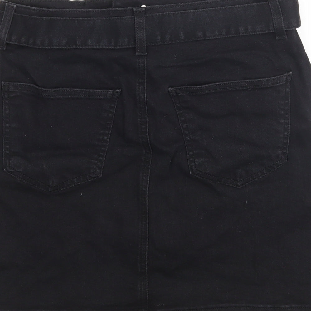 Denim Co Womens Black  Cotton Mini Skirt Size 12