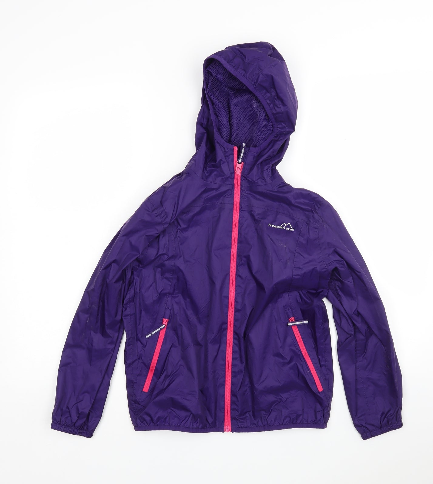 Freedom Trail Girls Purple   Windbreaker Jacket Size 9-10 Years