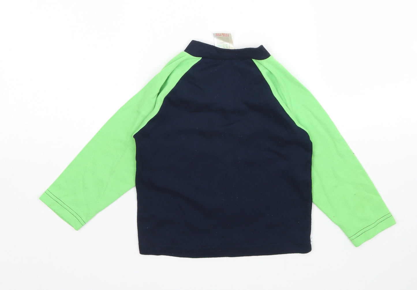 Preworn Boys Multicoloured  Cotton Basic T-Shirt Size 2-3 Years V-Neck