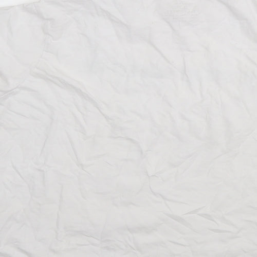 Primark Womens White  Cotton Basic T-Shirt Size L Round Neck