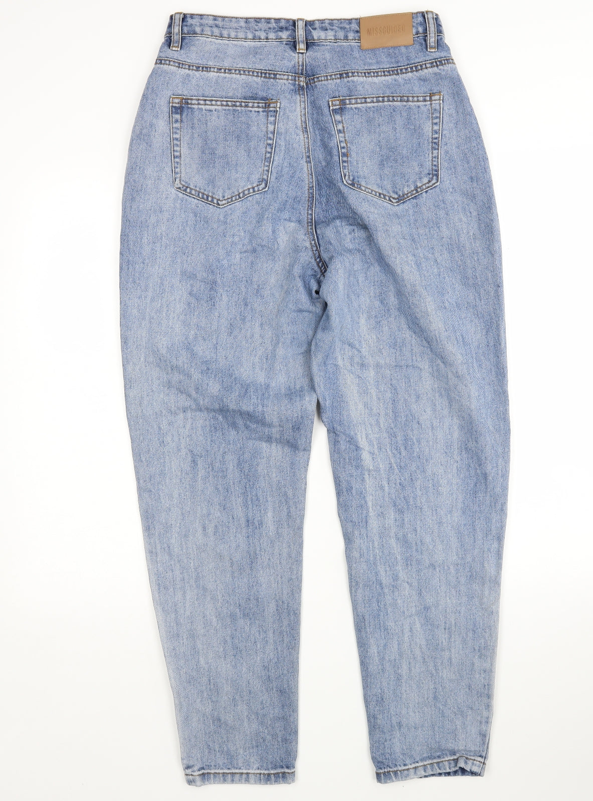 Missguided Womens Blue  Cotton Mom Jeans Size 12 L28 in Regular