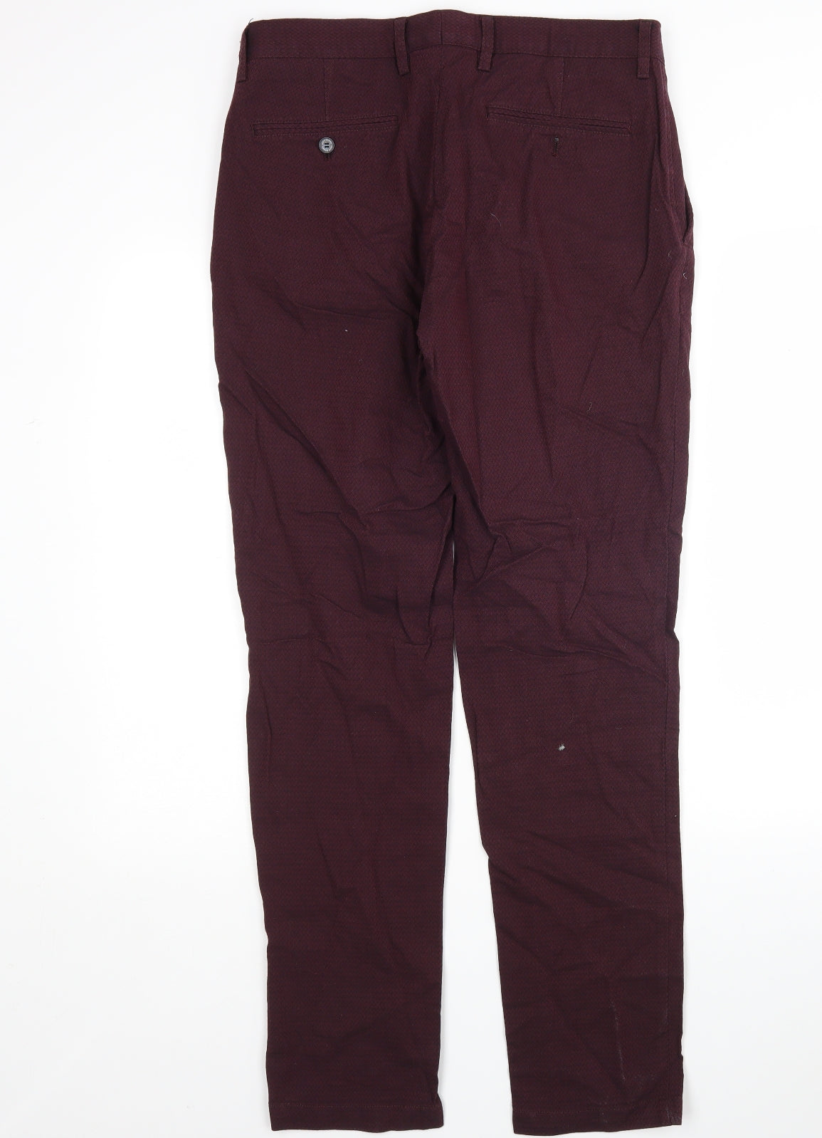 Jeff Banks  Mens Purple  Polyester Trousers  Size 32 L31 in Regular