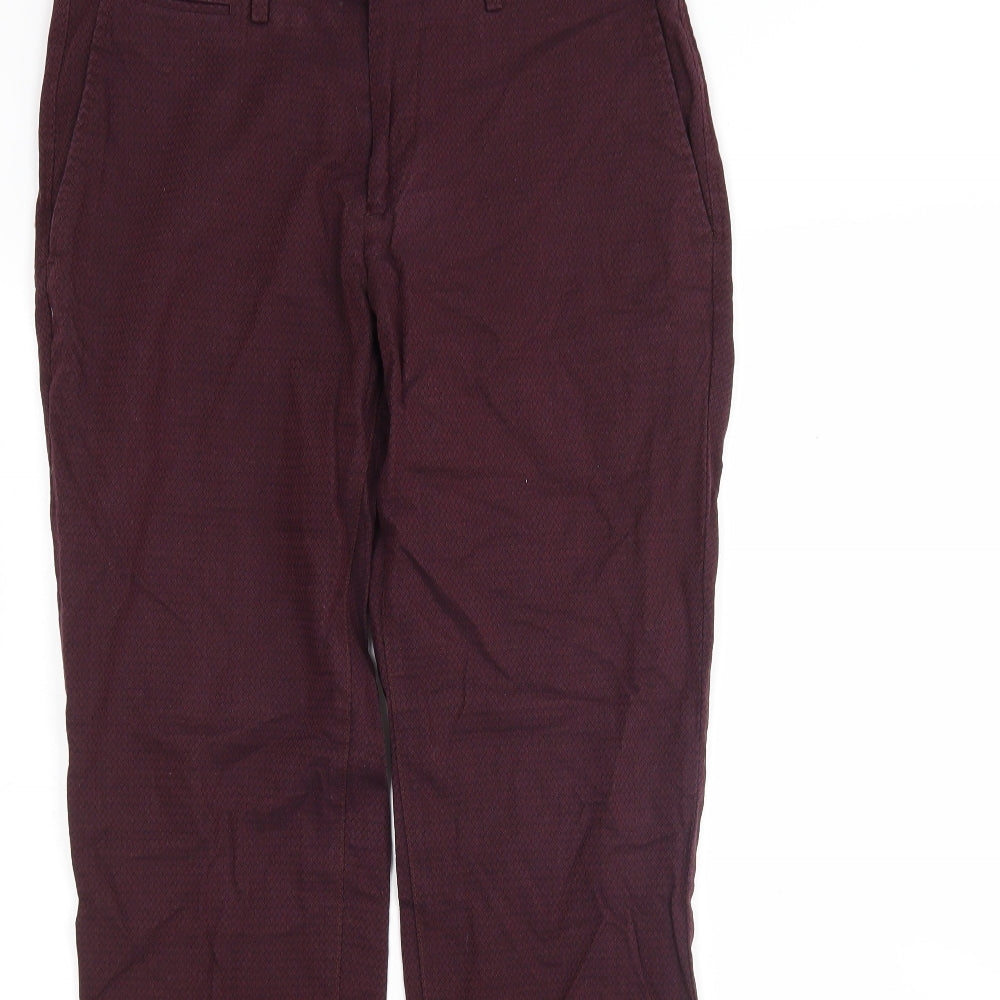 Jeff Banks  Mens Purple  Polyester Trousers  Size 32 L31 in Regular