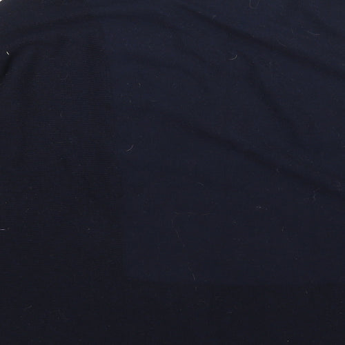 Topshop Womens Blue V-Neck  Polyester Pullover Jumper Size 6
