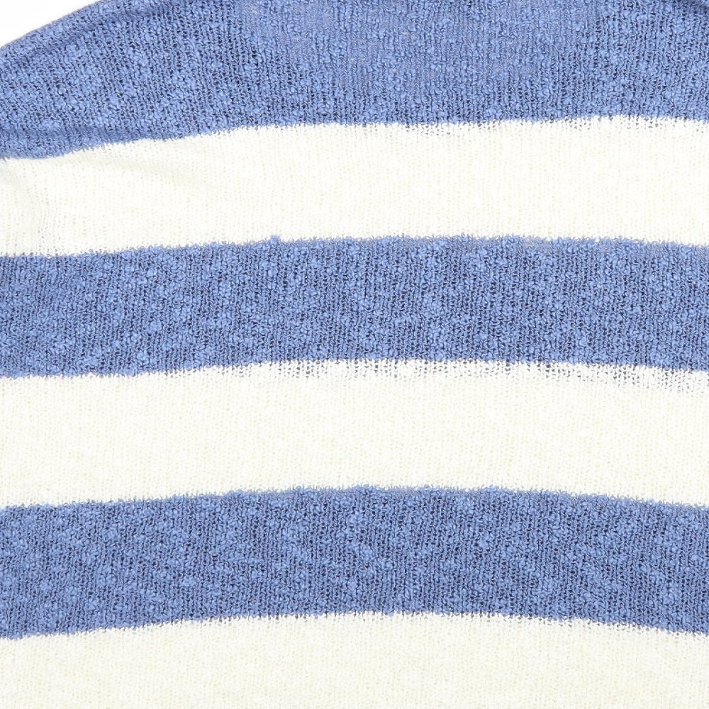 F&F Womens Multicoloured Round Neck Striped Acrylic Pullover Jumper Size 20