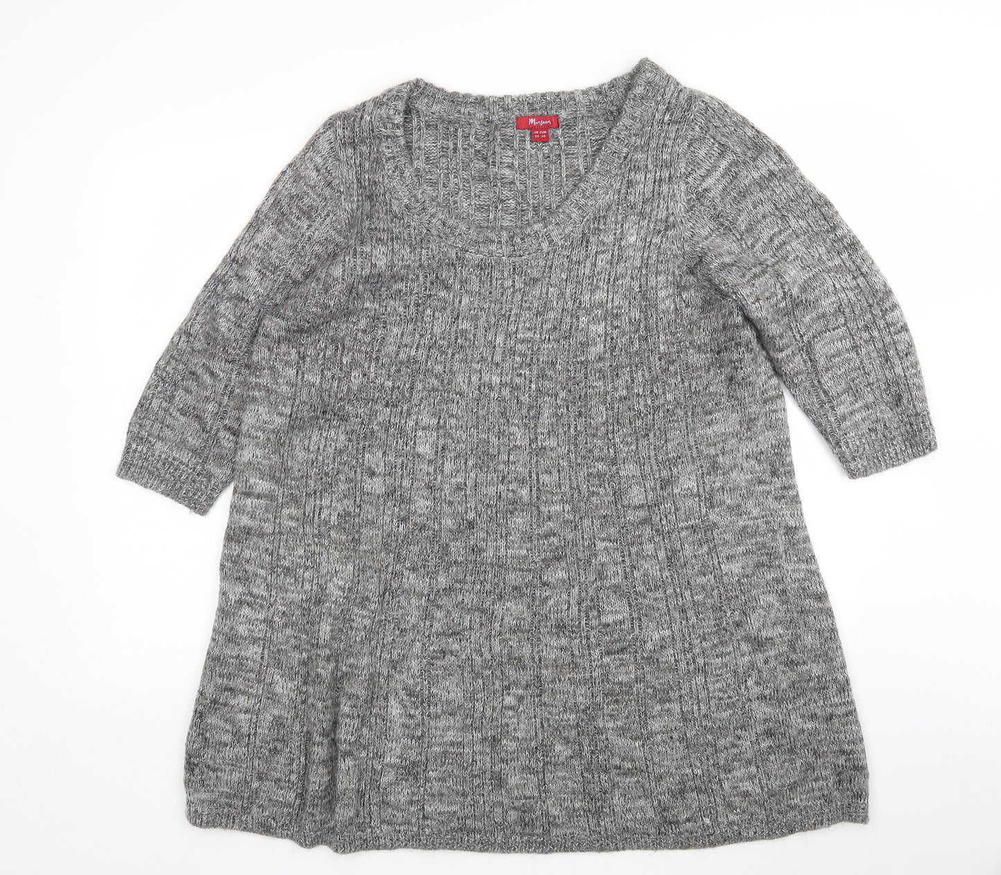 Monsoon Womens Grey  Acrylic Jumper Dress  Size 22  Round Neck