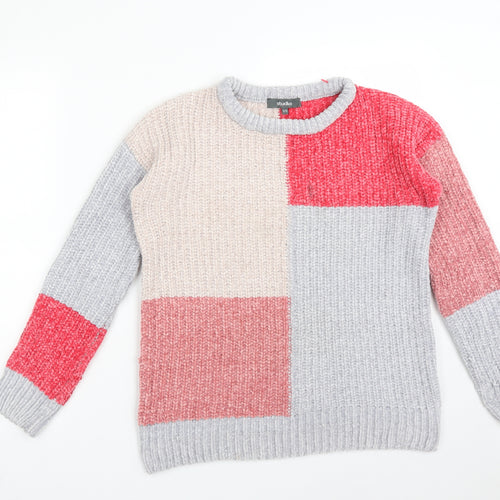 Studio Womens Multicoloured Colourblock Polyester Pullover Sweatshirt Size 10