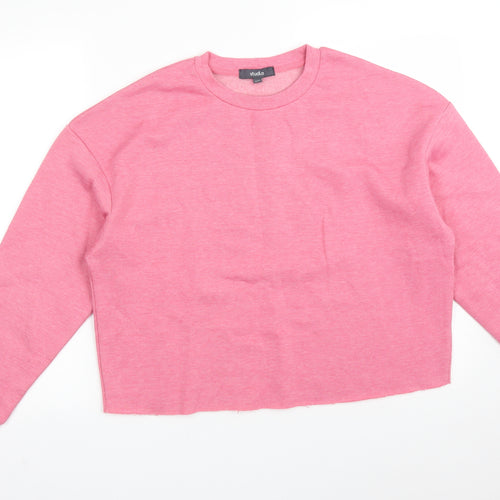 Studio Womens Pink  Polyester Pullover Sweatshirt Size 14