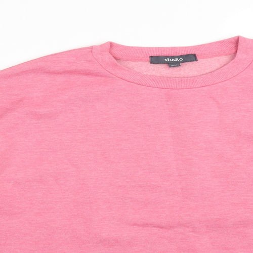 Studio Womens Pink  Polyester Pullover Sweatshirt Size 14
