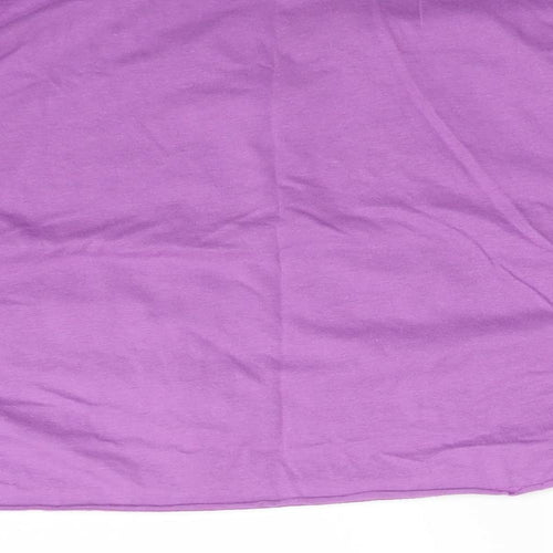 Missguided Womens Purple  Polyester Cropped T-Shirt Size 8 Crew Neck - SISTER