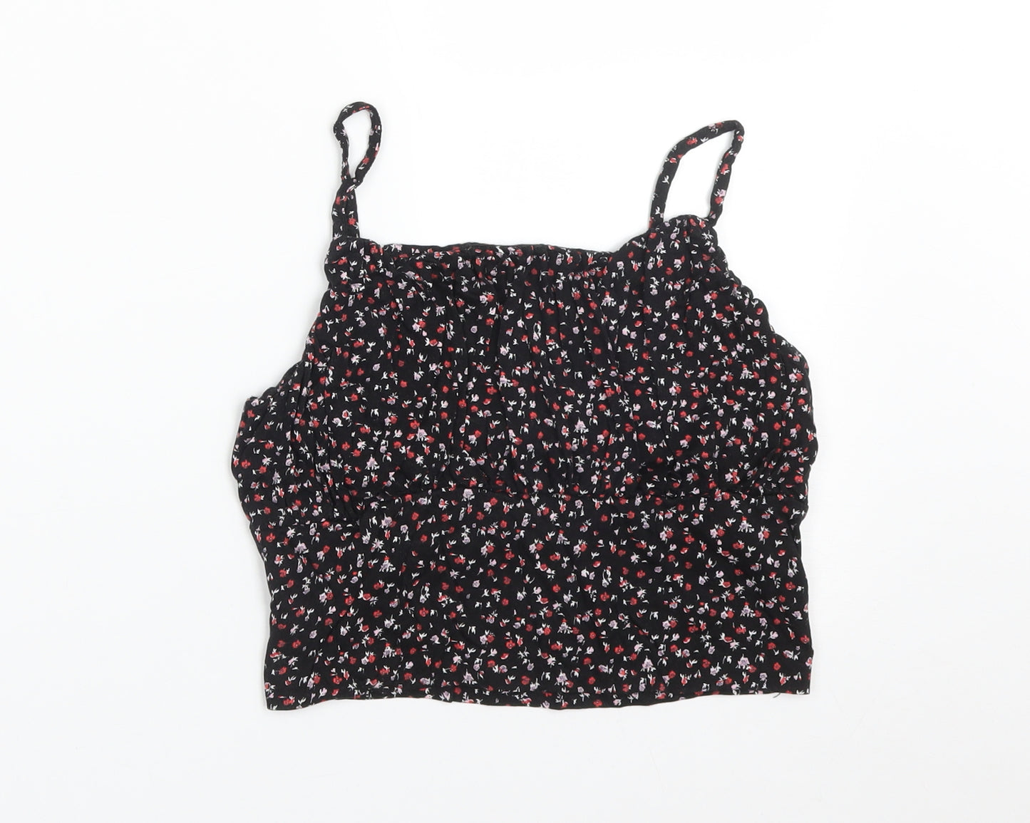 Primark Womens Multicoloured Floral Viscose Camisole T-Shirt Size S Square Neck