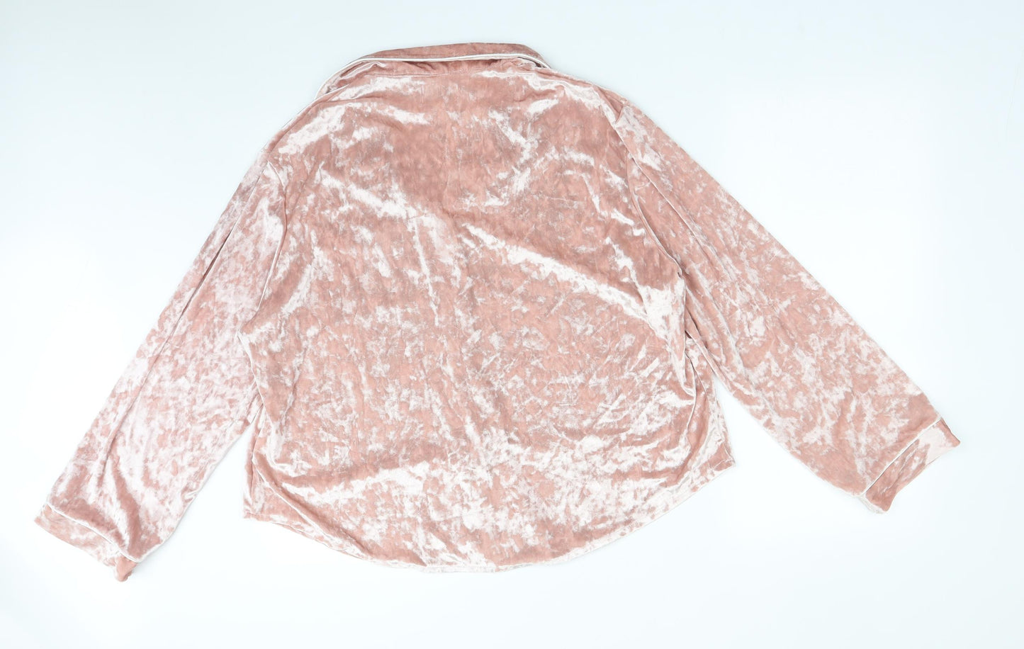 ORIGINALS Womens Pink Solid Polyester  Nightshirt Size 16