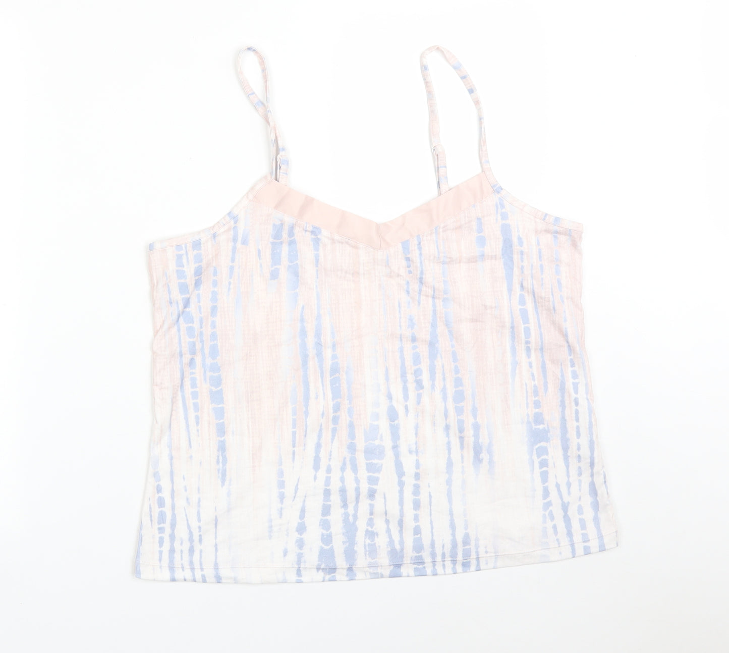 Primark Womens Multicoloured Solid Polyester Cami Pyjama Top Size M