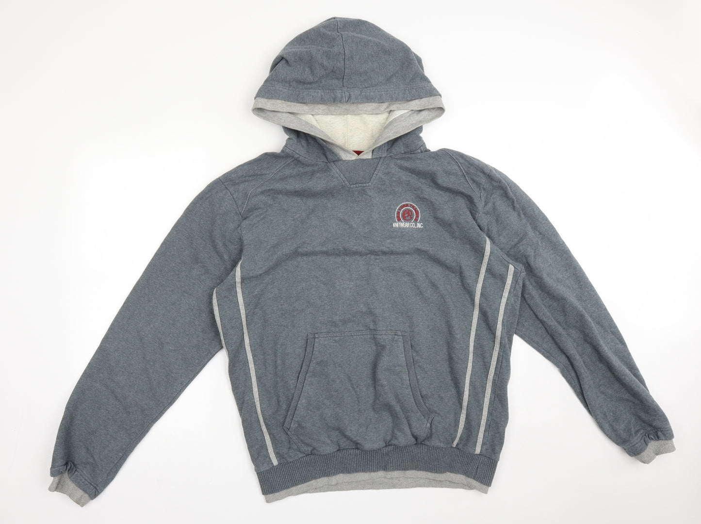 Champion Mens Blue  Cotton Pullover Hoodie Size L