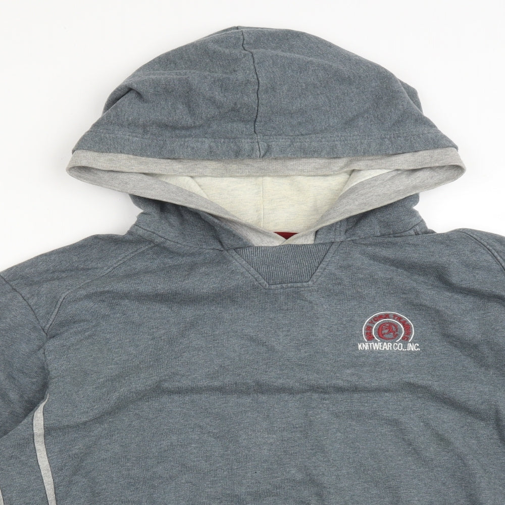 Champion Mens Blue  Cotton Pullover Hoodie Size L