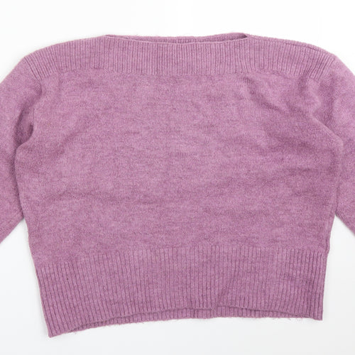 M&S Womens Purple  Acrylic Pullover Sweatshirt Size L
