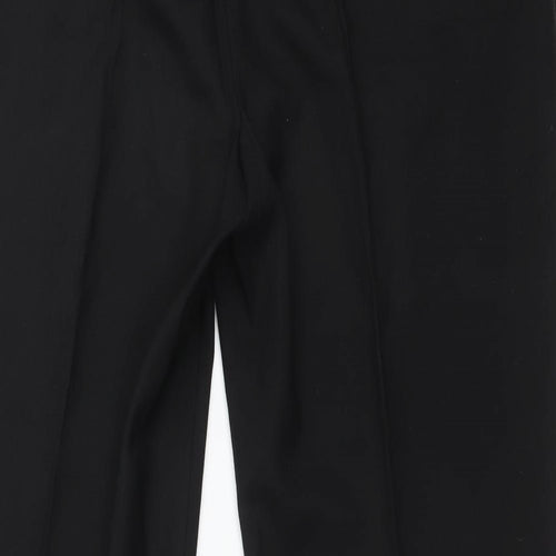 M&S Mens Black  Wool Dress Pants Trousers Size 40 L29 in Regular