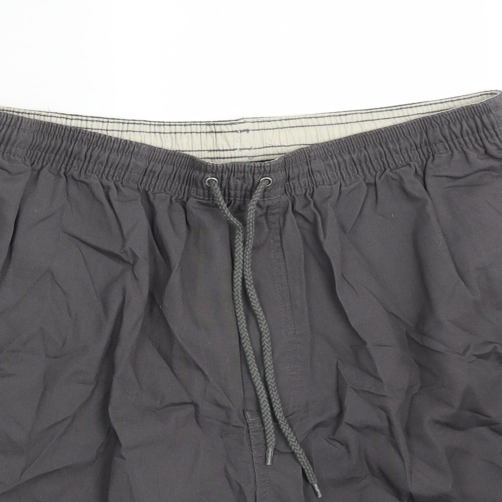 BHS Mens Grey  Cotton  Shorts Size M L6 in Regular
