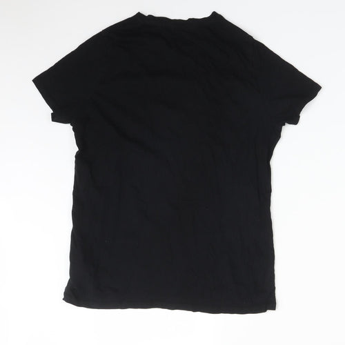 New Look Womens Black  Cotton Basic T-Shirt Size 10 Round Neck - LIBERRTE TOUJOURS