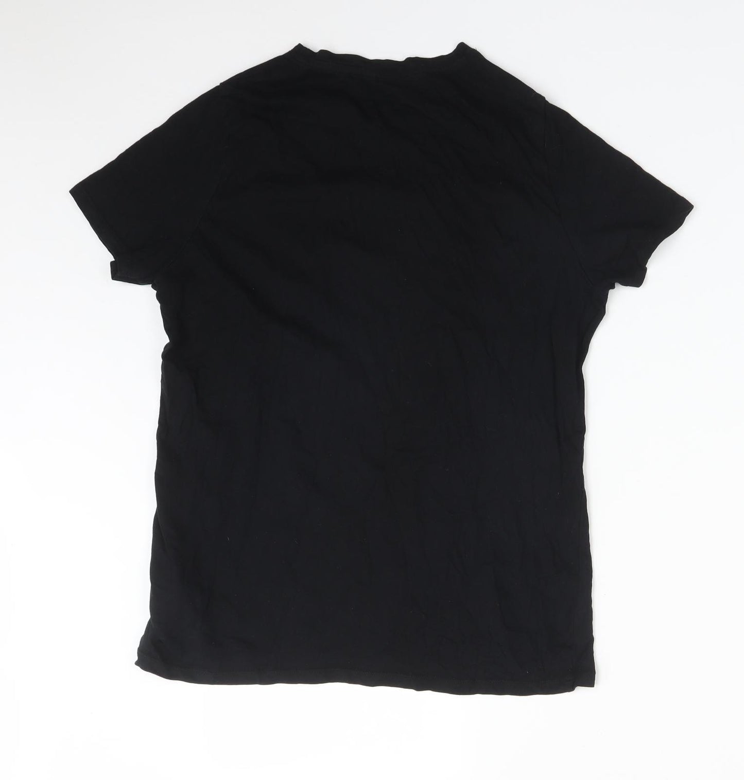 New Look Womens Black  Cotton Basic T-Shirt Size 10 Round Neck - LIBERRTE TOUJOURS