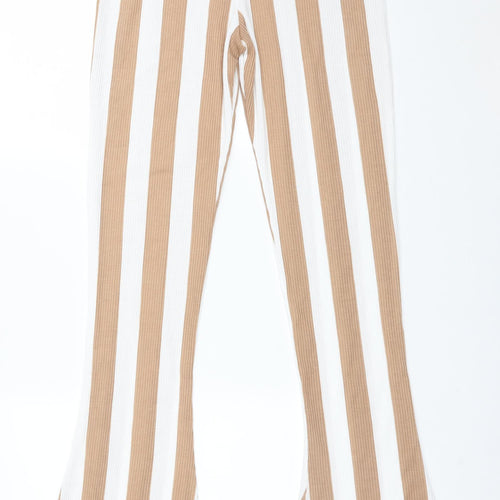 LASULA Womens Multicoloured Striped Polyester Trousers  Size 10 L33 in Regular