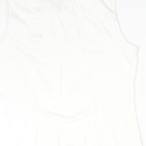 Diadora Womens White  Cotton Basic Polo Size 18 Collared