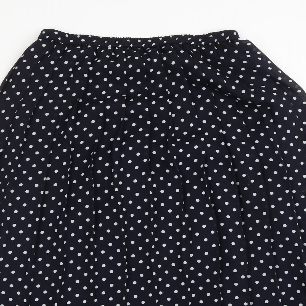 FASHION DIRECT Womens Multicoloured Polka Dot Polyester A-Line Skirt Size 14
