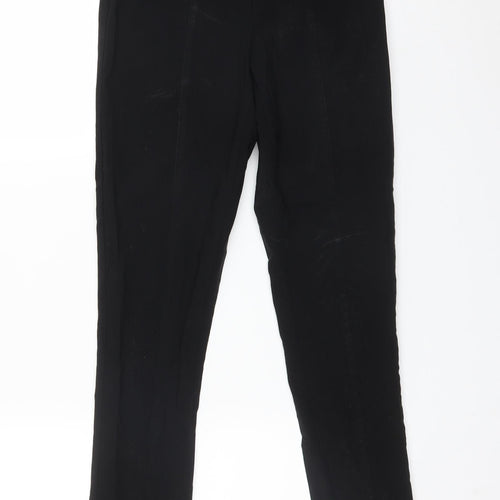 Peacocks Womens Black  Viscose Trousers  Size 8 L28 in Regular
