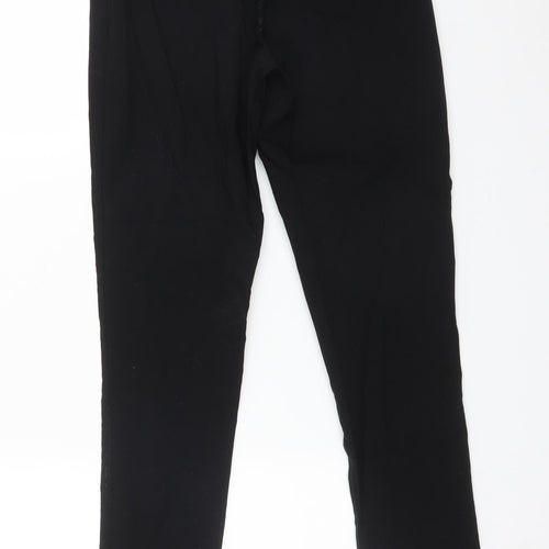 Peacocks Womens Black  Viscose Trousers  Size 8 L28 in Regular