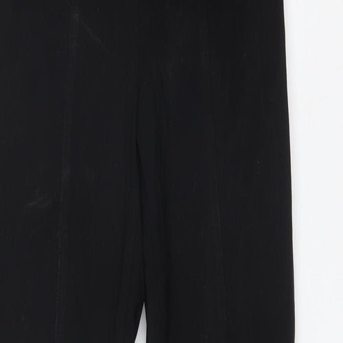 Peacocks Womens Black  Viscose Trousers  Size 8 L28 in Regular