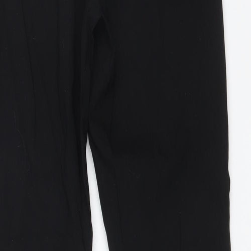 Peacocks Womens Black  Viscose Trousers  Size 8 L28 in Regular
