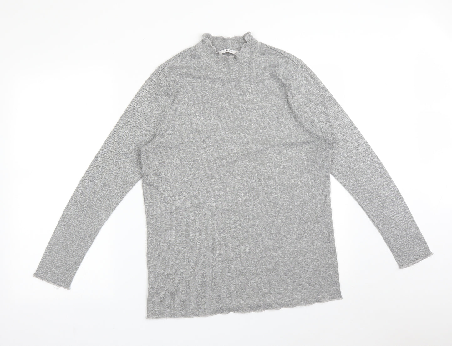 TU Womens Grey  Polyester Basic T-Shirt Size 18 High Neck