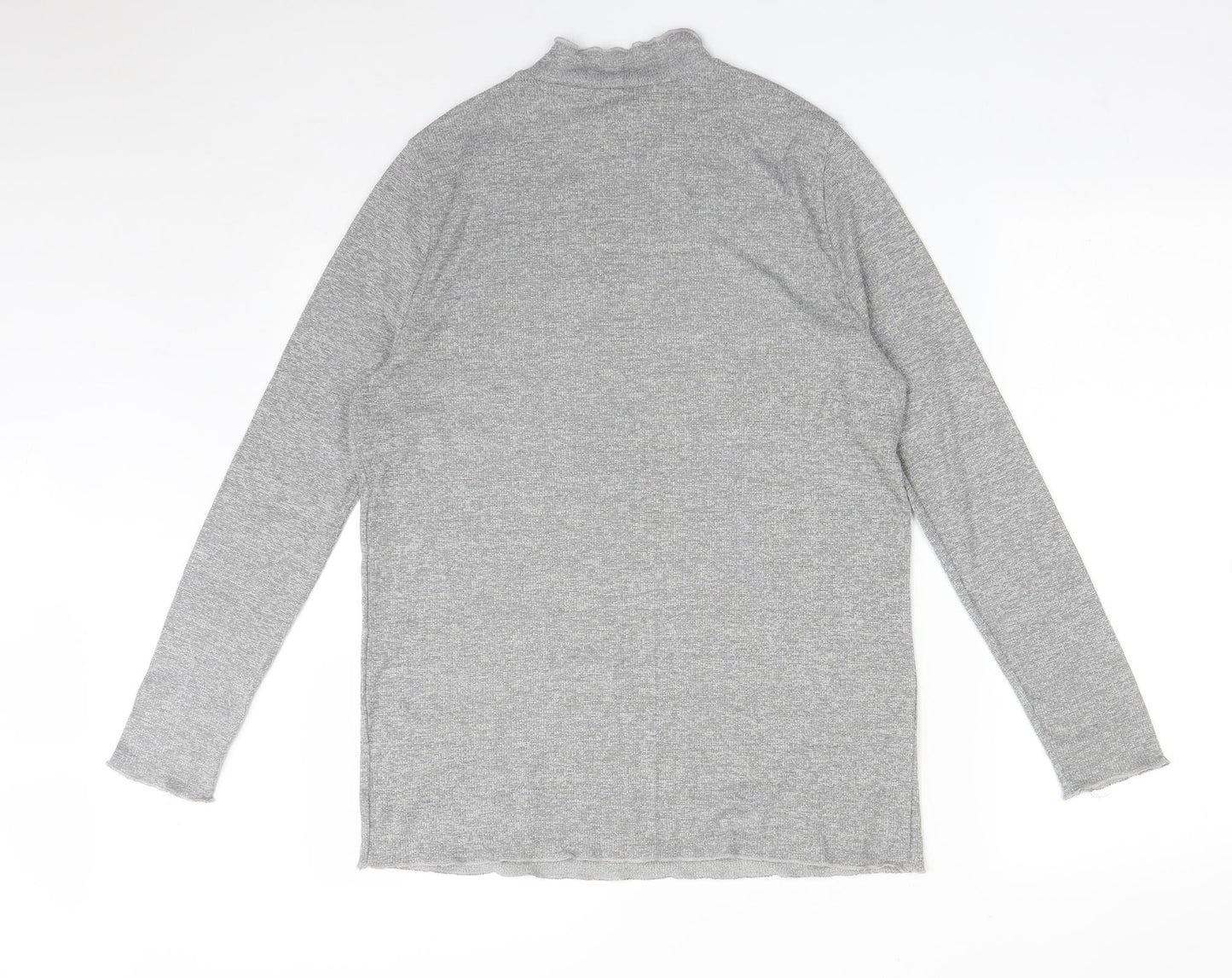 TU Womens Grey  Polyester Basic T-Shirt Size 18 High Neck