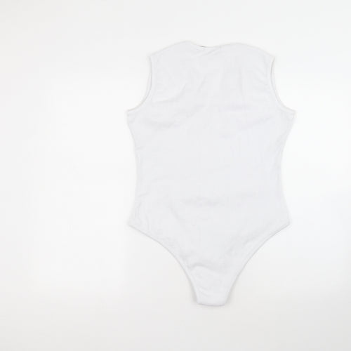 I SAW IT FIRST Womens White  Polyester Bodysuit One-Piece Size 14