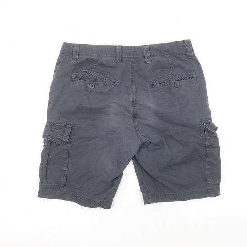F&F Mens Blue  Cotton Cargo Shorts Size 34 in L9 in Regular