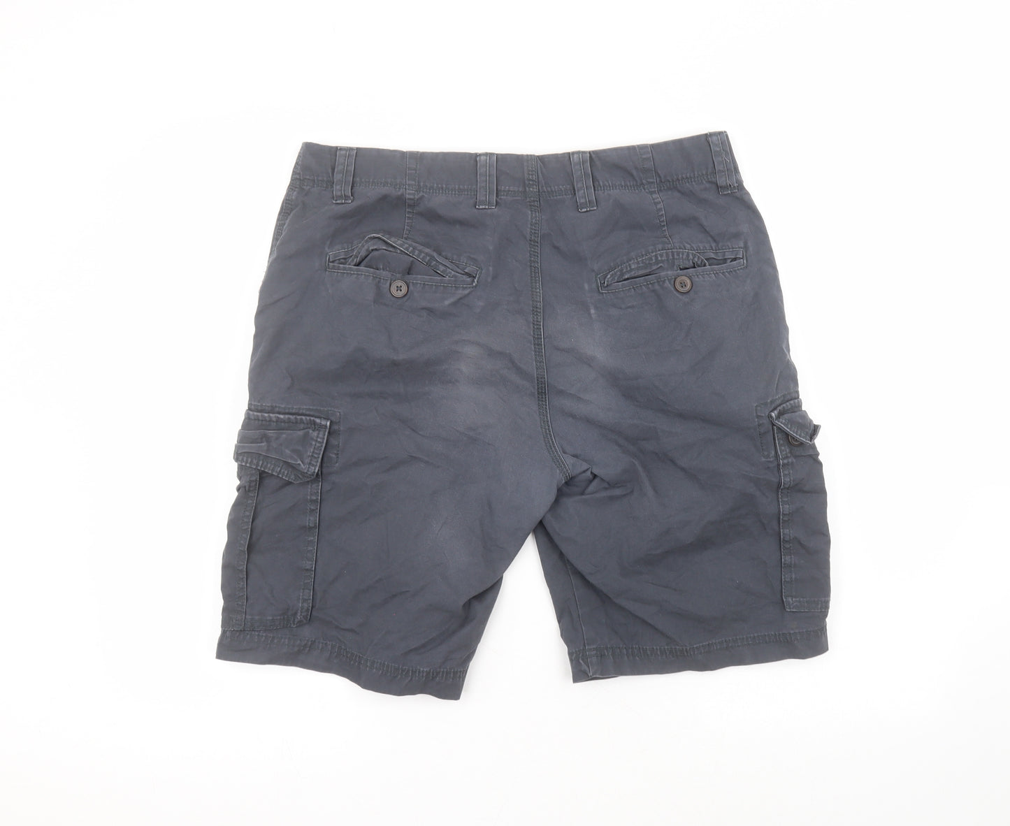 F&F Mens Blue  Cotton Cargo Shorts Size 34 in L9 in Regular